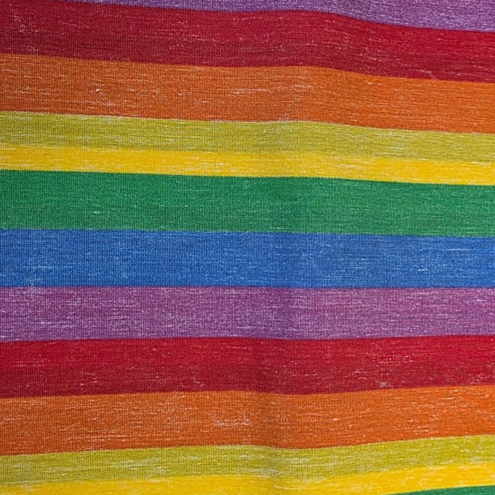Weilwood Industries Rainbow Striped Fabric Multi Color 44W x 1Yd